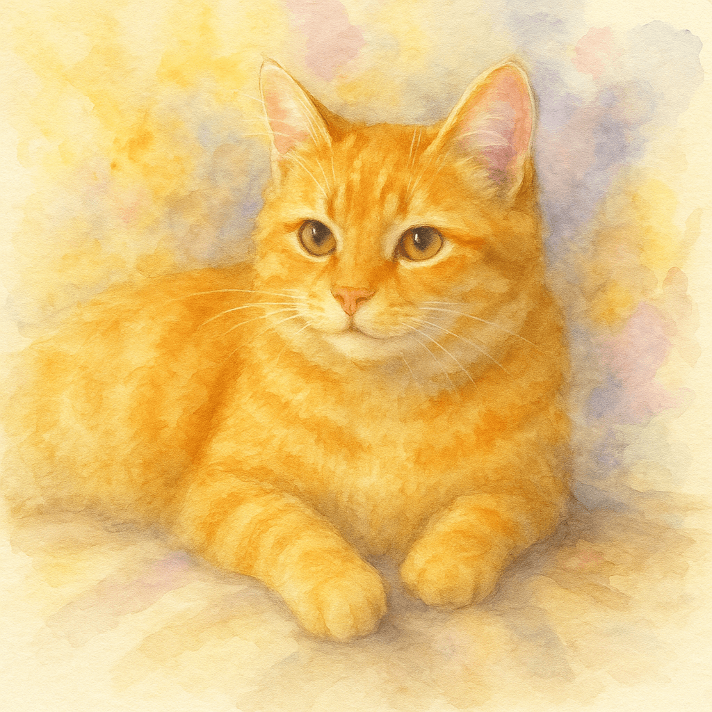 Watercolor style pet portrait
